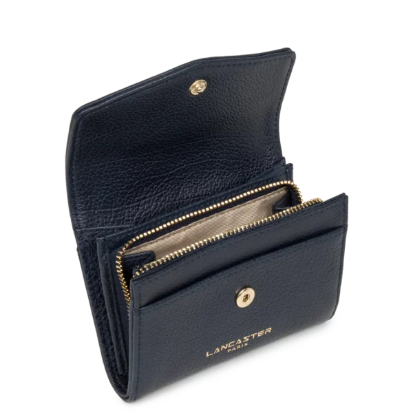 Portefeuille femme cuir Dune Lancaster bleu foncé