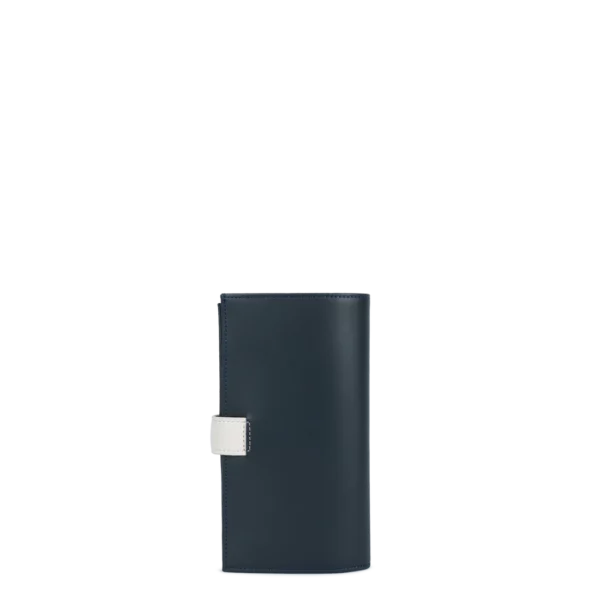 Porte-chéquier Smooth Lancaster bleu écru