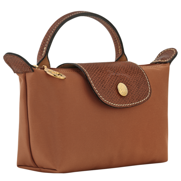 Trousse cosmétique avec poignée Le Pliage Original - cognac