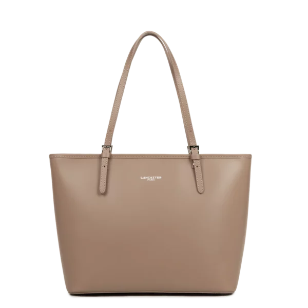 Grand sac cabas femme cuir Lancaster Smooth praline