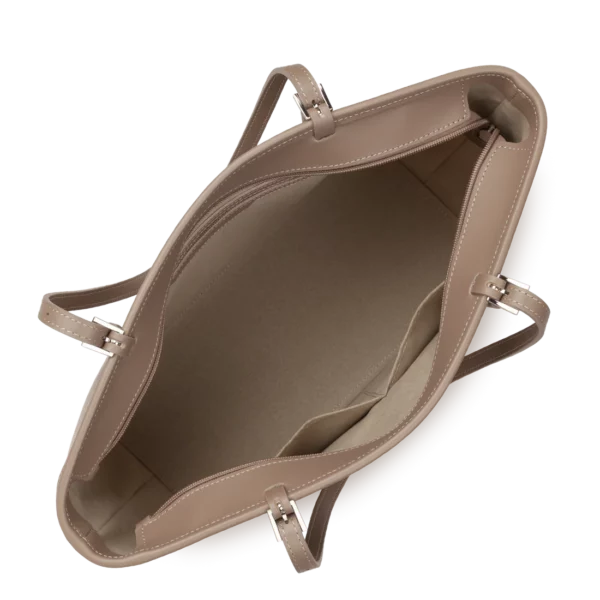 Grand sac cabas femme cuir Lancaster Smooth praline