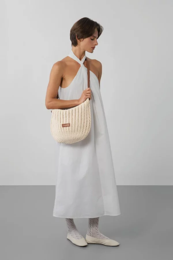 Sac besace Tressé coton Lancaster camel