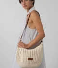 Sac besace Tressé coton Lancaster camel