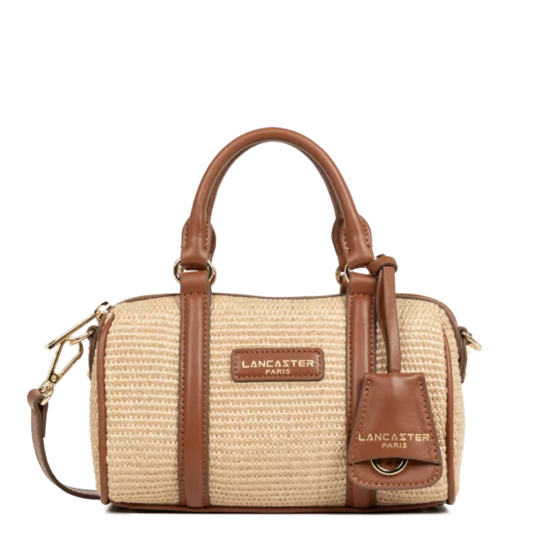 Sac polochon mini osier Lancaster cognac
