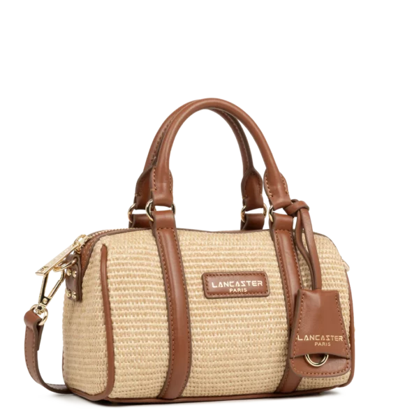Sac polochon mini osier Lancaster cognac