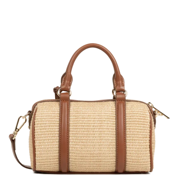 Sac polochon mini osier Lancaster cognac