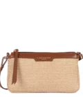 Sac pochette mini osier Lancaster cognac