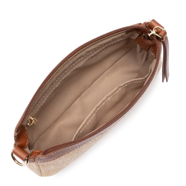 Sac pochette mini osier Lancaster cognac