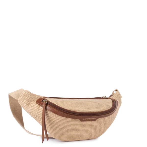 Sac banane mini osier Lancaster cognac