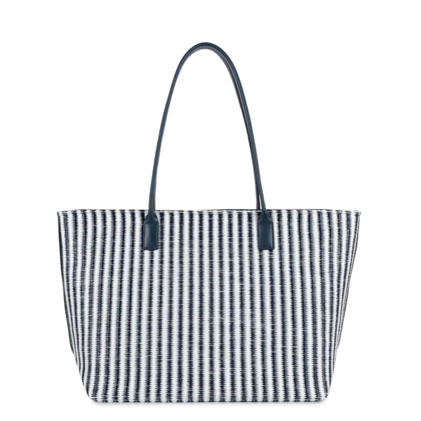 Sac cabas épaule KBA Marinière Osier Lancaster bleu