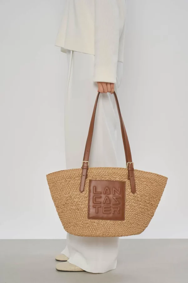 Sac cabas épaule le Panier Lancaster cognac