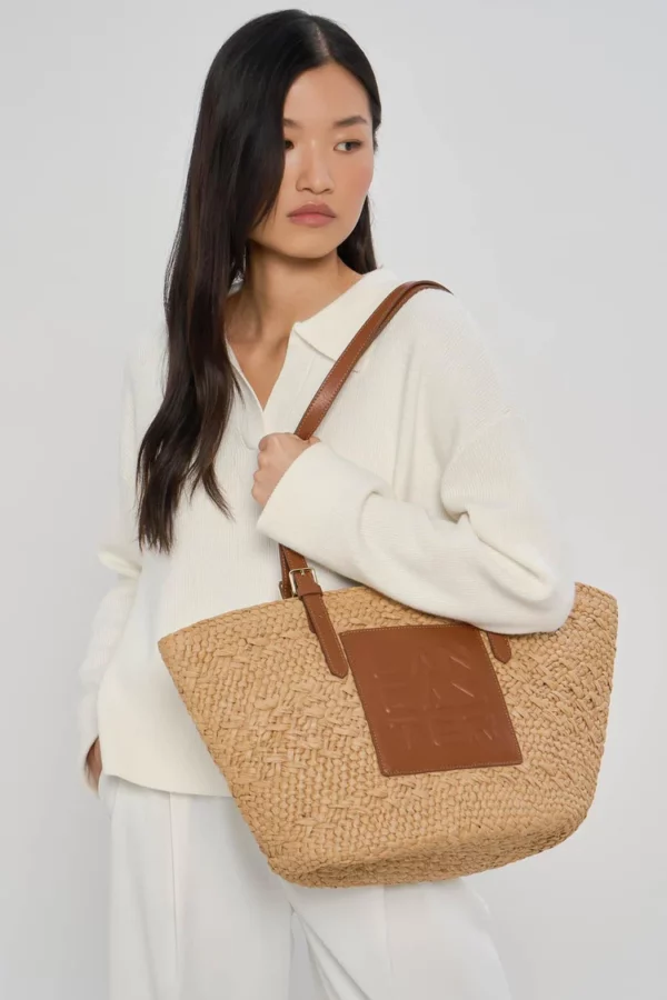 Sac cabas épaule le Panier Lancaster cognac