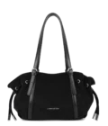 Sac cabas épaule Lancaster velvet Emma noir