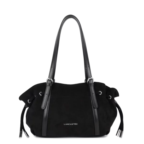 Sac cabas épaule Lancaster velvet Emma noir
