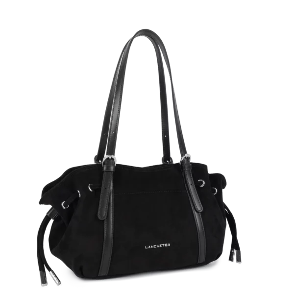 Sac cabas épaule Lancaster velvet Emma noir
