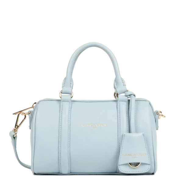 Petit Sac Polochon Cuir Lancaster Milano Ana bleu fumé