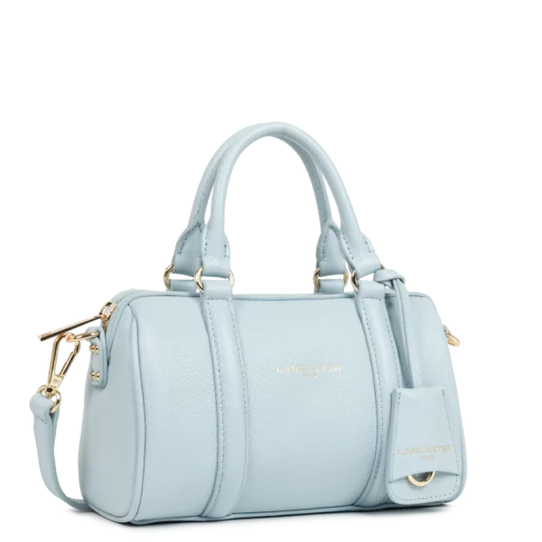 Petit Sac Polochon Cuir Lancaster Milano Ana bleu fumé