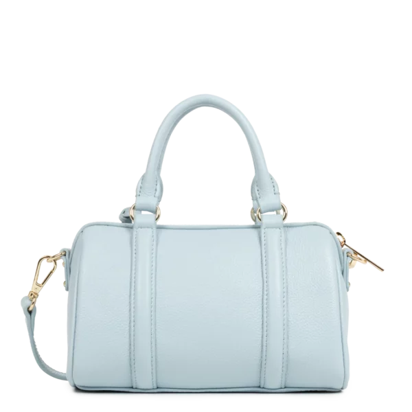 Petit Sac Polochon Cuir Lancaster Milano Ana bleu fumé