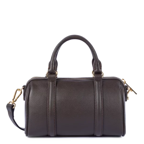 Petit Sac Polochon Cuir Lancaster Milano Ana marron foncé