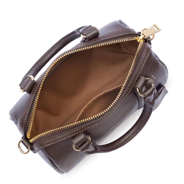 Petit Sac Polochon Cuir Lancaster Milano Ana marron foncé