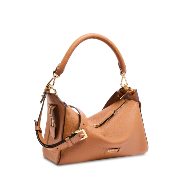Sac hobo zippé Louison Lancel - camel