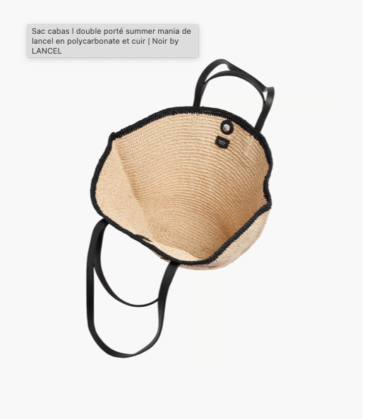 Sac cabas panier summer mania Lancel - Noir