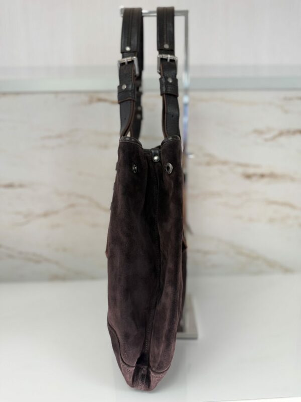 Sac cabas Katell cuir velours Mila Louise brun