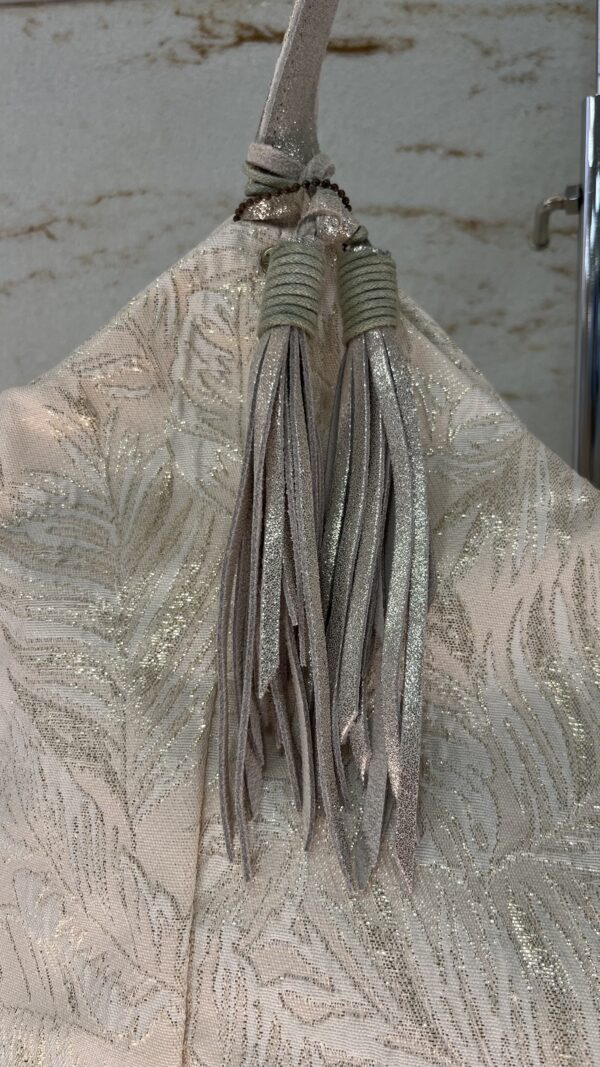 Sac cabas à motif Naomi TK Mila Louise latte