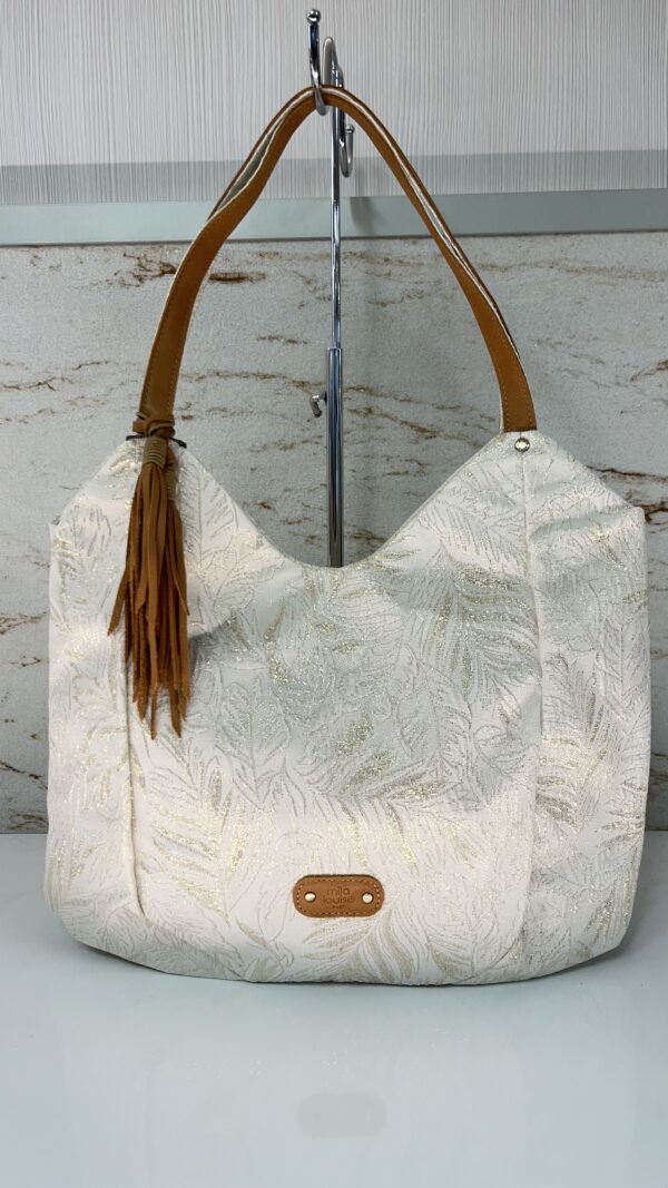 Sac cabas à motif Naomi TK Mila Louise ambre