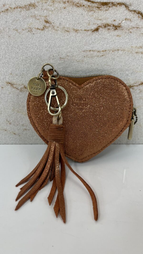 Porte-Monnaie et Porte-Clés amour Mila Louise tan