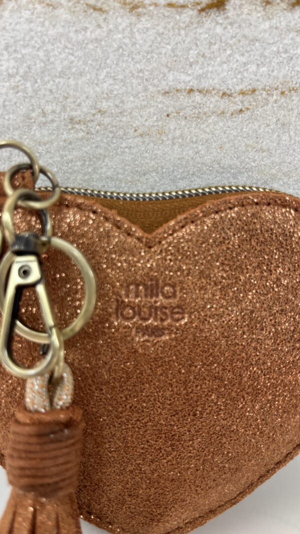 Porte-Monnaie et Porte-Clés amour Mila Louise tan