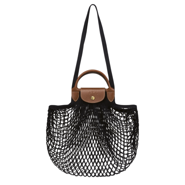 Sac filet L Le Pliage Longchamp Toile noir