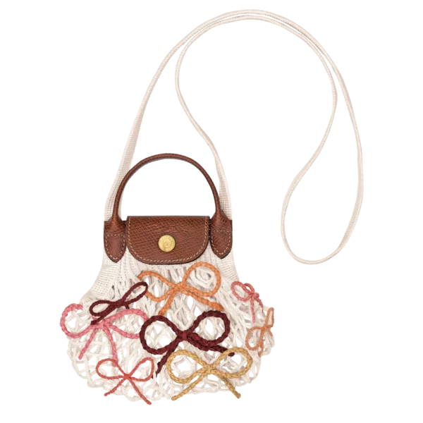 Sac filet XS Le Pliage Collection Longchamp Toile raphia écru