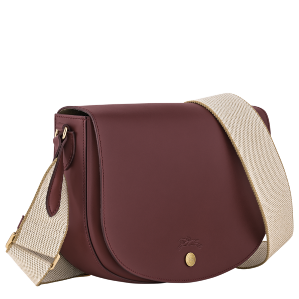 Sac bandoulière M Epure cuir Longchamp - bordeaux