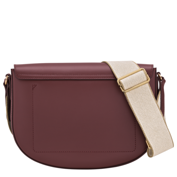 Sac bandoulière M Epure cuir Longchamp - bordeaux