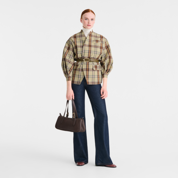 Sac porté épaule L Looong - Longchamp - moka