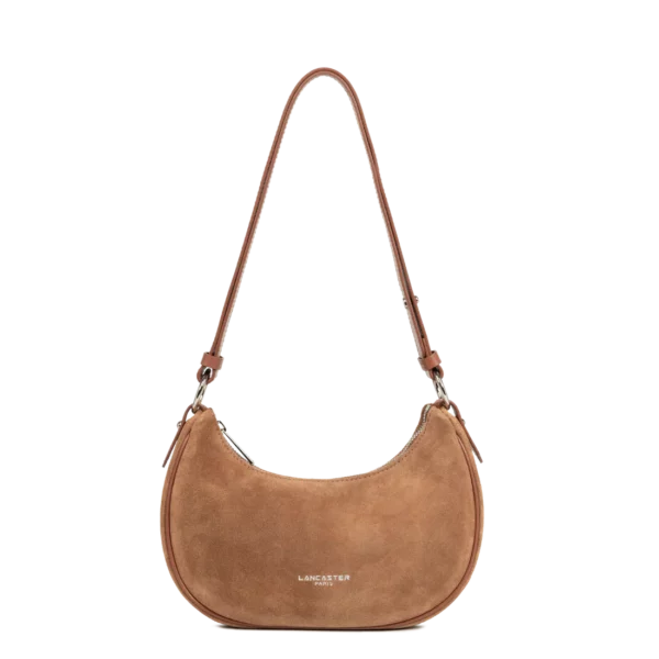 Petit sac besace suède Lancaster camel