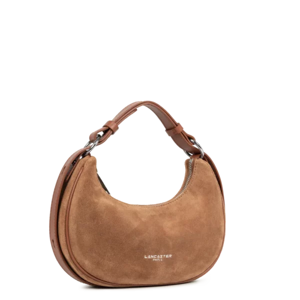 Petit sac besace suède Lancaster camel