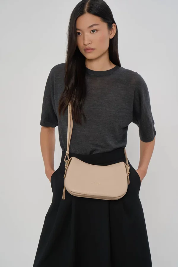 Petit sac besace Dune Lancaster beige foncé