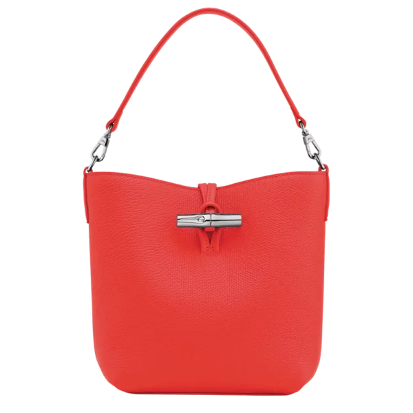 Sac seau XS Le Roseau Cuir - Longchamp - vermillon