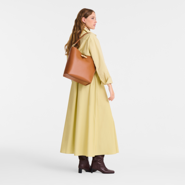 Sac porté épaule M Roseau Longchamp - cajou