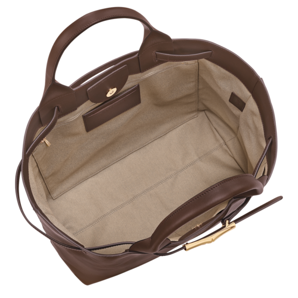 Sac cabas L Le Smart cuir - Longchamp - moka