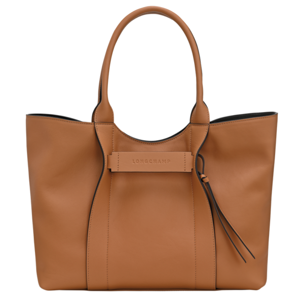 Sac porté épaule L Longchamp 3D cuir - naturel