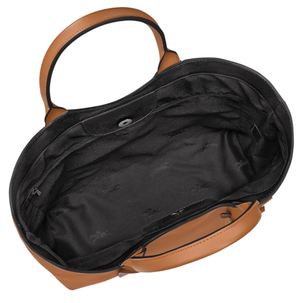Sac porté épaule L Longchamp 3D cuir - naturel