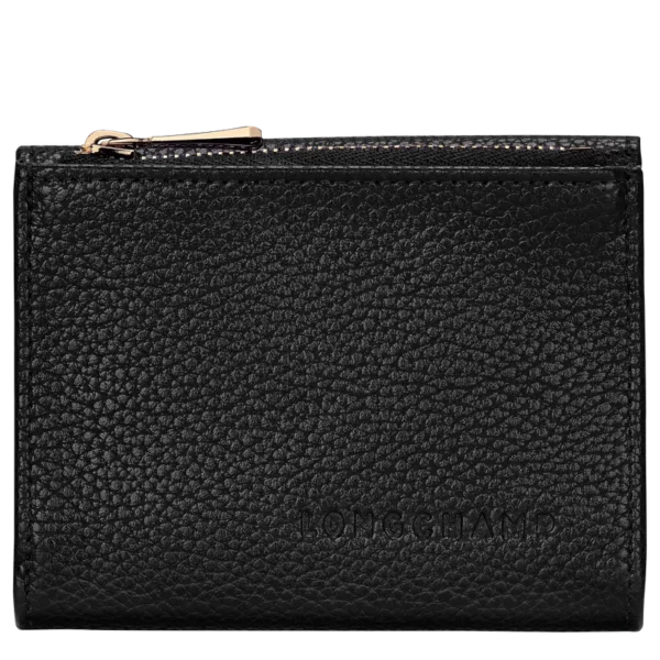 Portefeuille compact Le Foulonné Longchamp noir