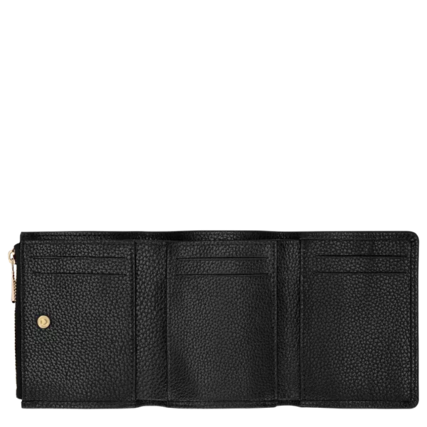 Portefeuille compact Le Foulonné Longchamp noir
