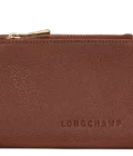 Portefeuille compact Le Foulonné Longchamp café