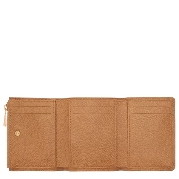 Portefeuille compact Le Foulonné Longchamp pécan