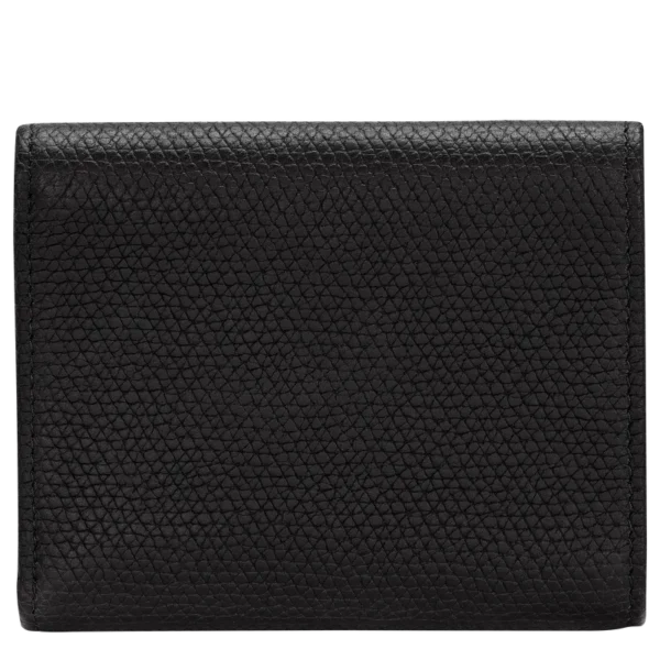 Portefeuille compact Roseau Longchamp noir