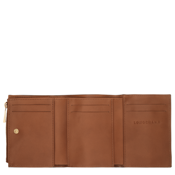 Portefeuille compact Epure Longchamp cognac